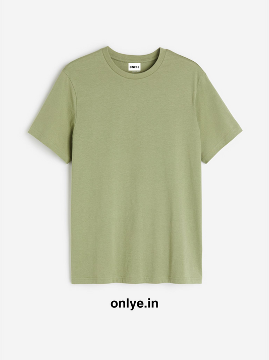 Khaki Green Regular Fit T-shirt